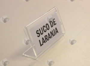 Display identificador de pratos para buffet de restaurante